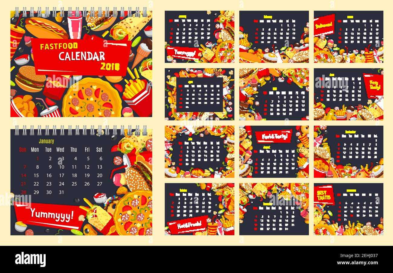 monthly food calendar template