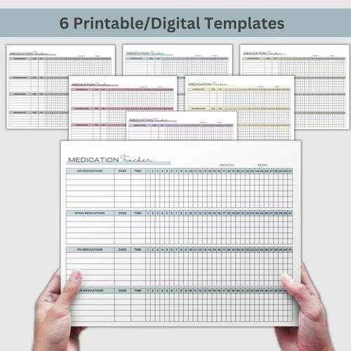 monthly medication calendar template