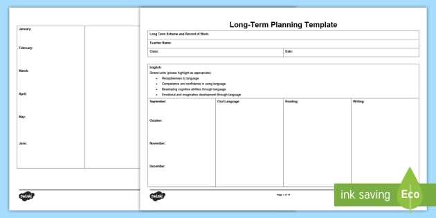 long term planning calendar template