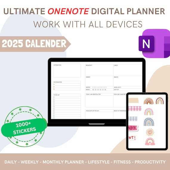 2025 onenote calendar template