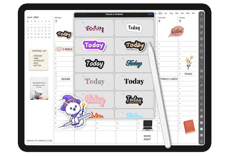 free goodnotes calendar template