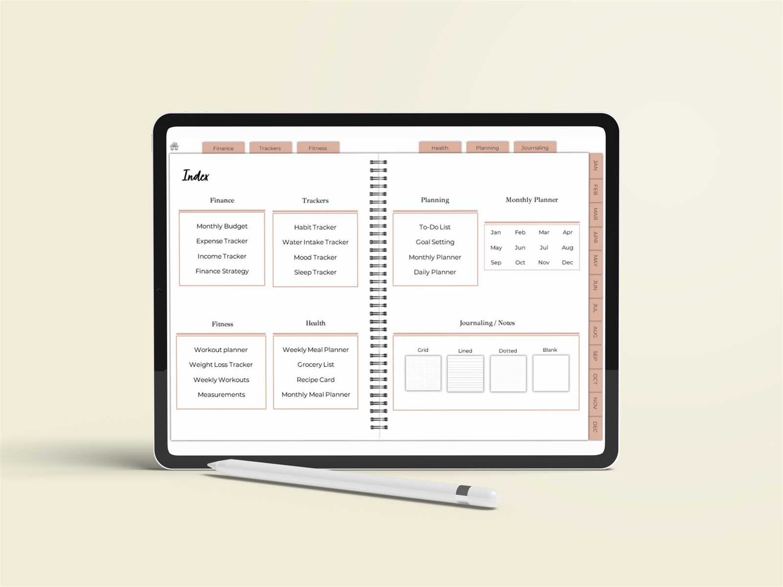 calendar template goodnotes