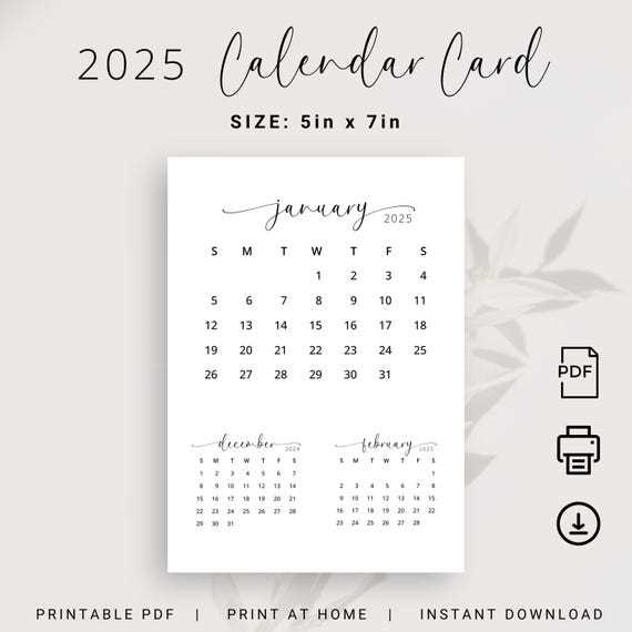 2025 desk calendar template