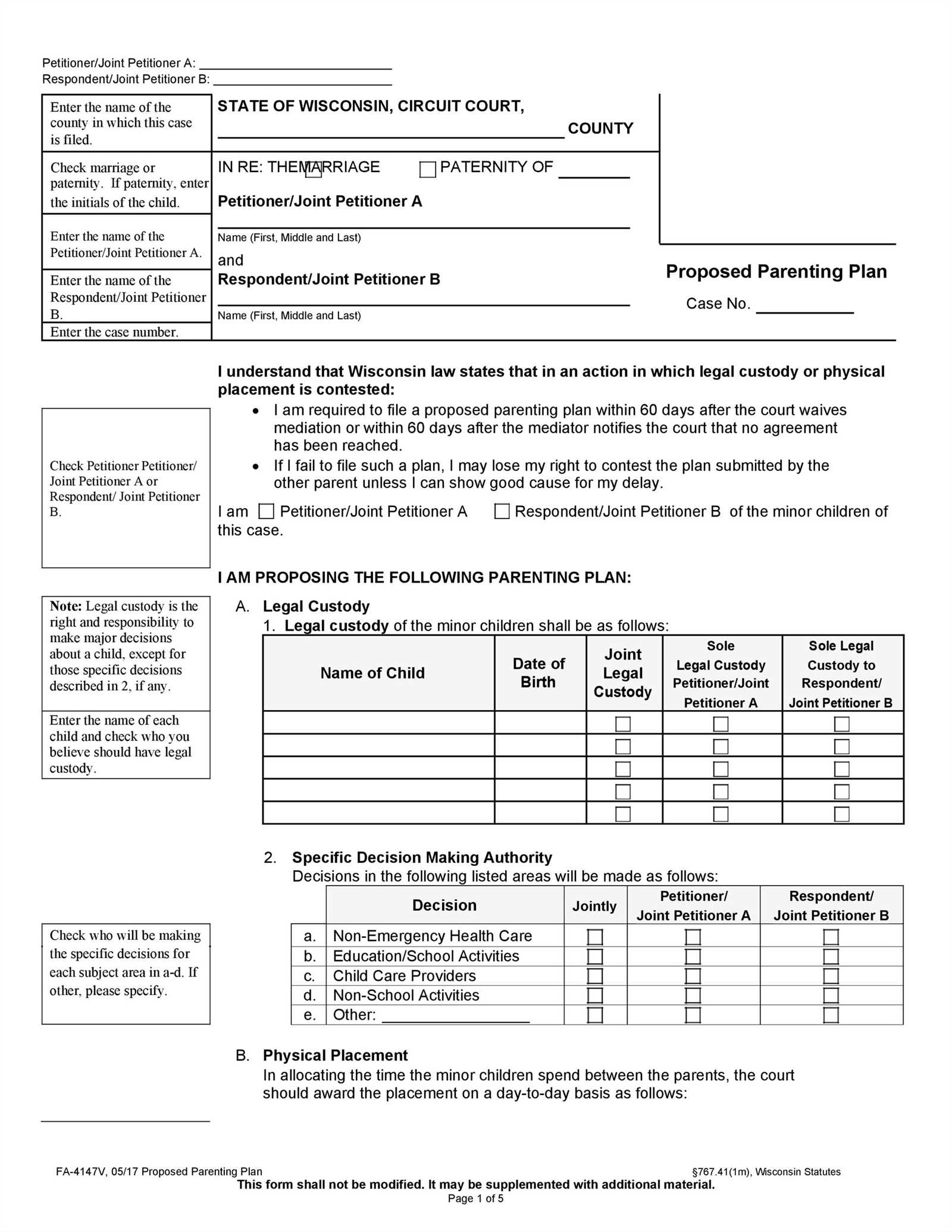 free visitation calendar template