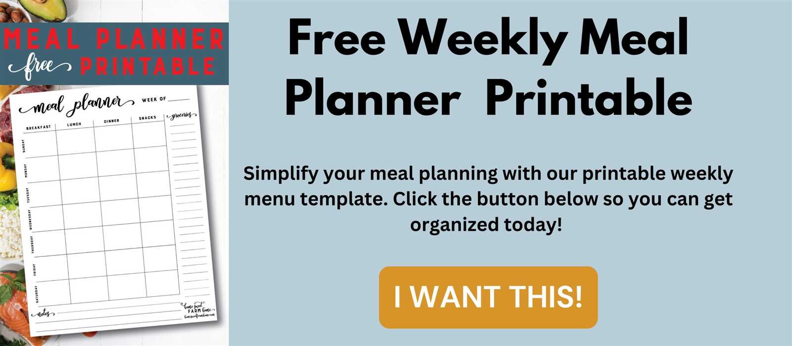 lunch menu calendar template