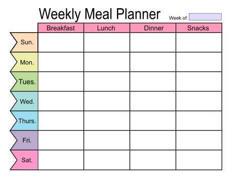 lunch menu calendar template