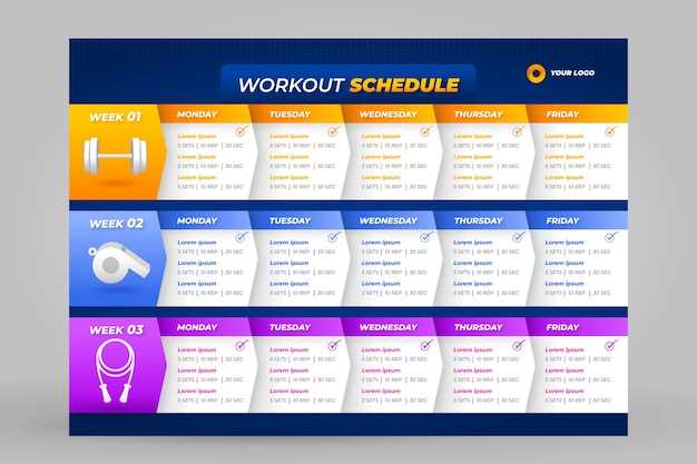 weekly training calendar template