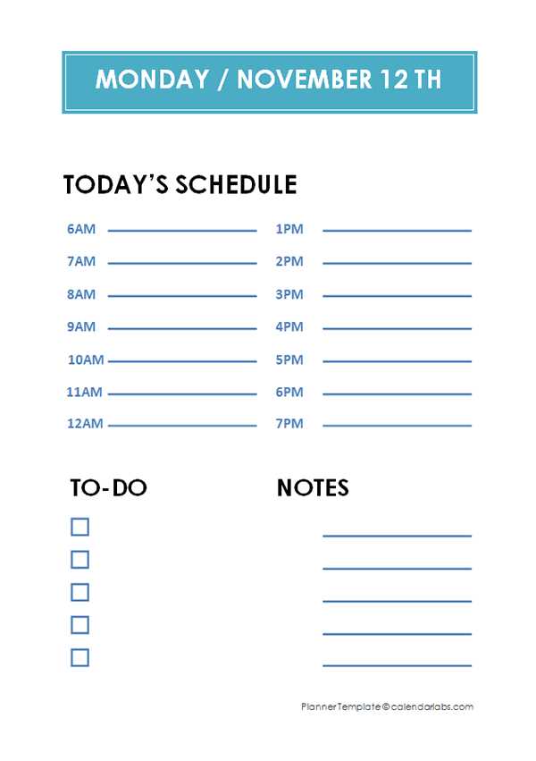 hourly calendar template free