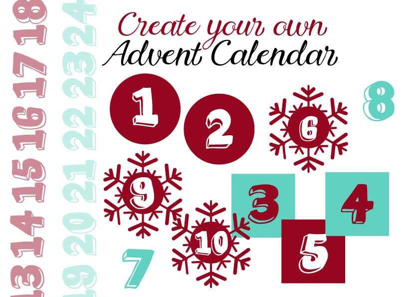 make your own advent calendar template