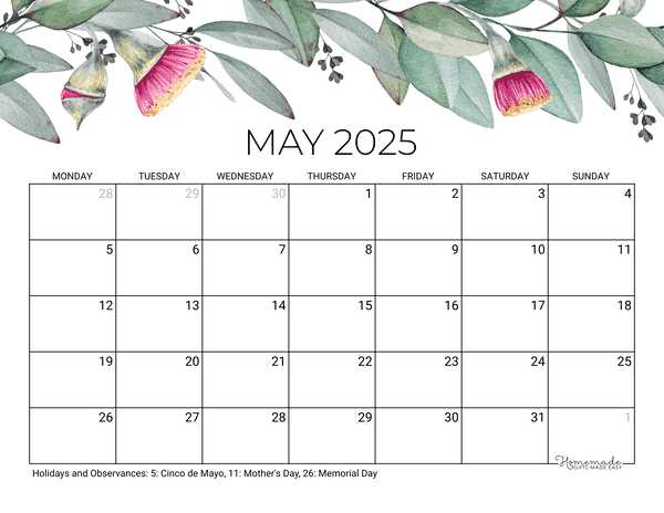 may 2026 calendar template