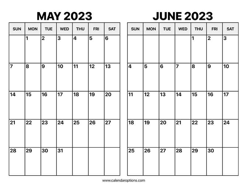 may june calendar template