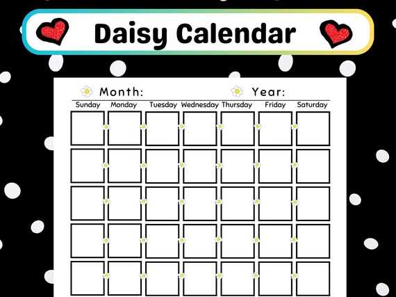 blank 30 day calendar template