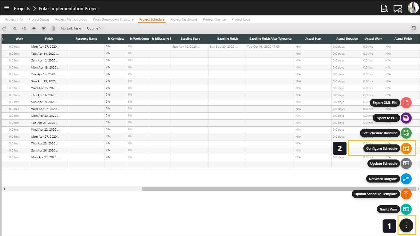 resource calendar pmp template
