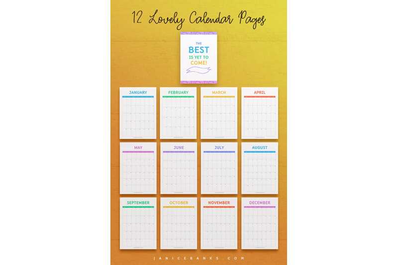 indesign calendar template