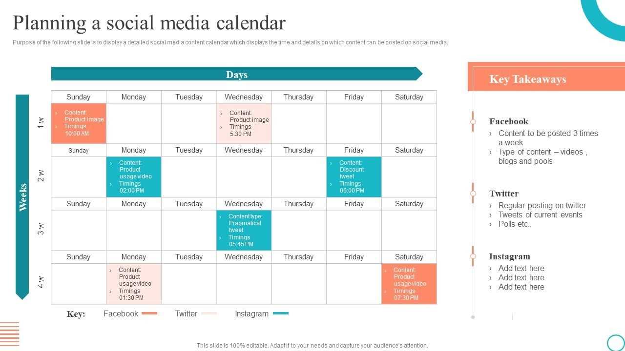 media plan calendar template