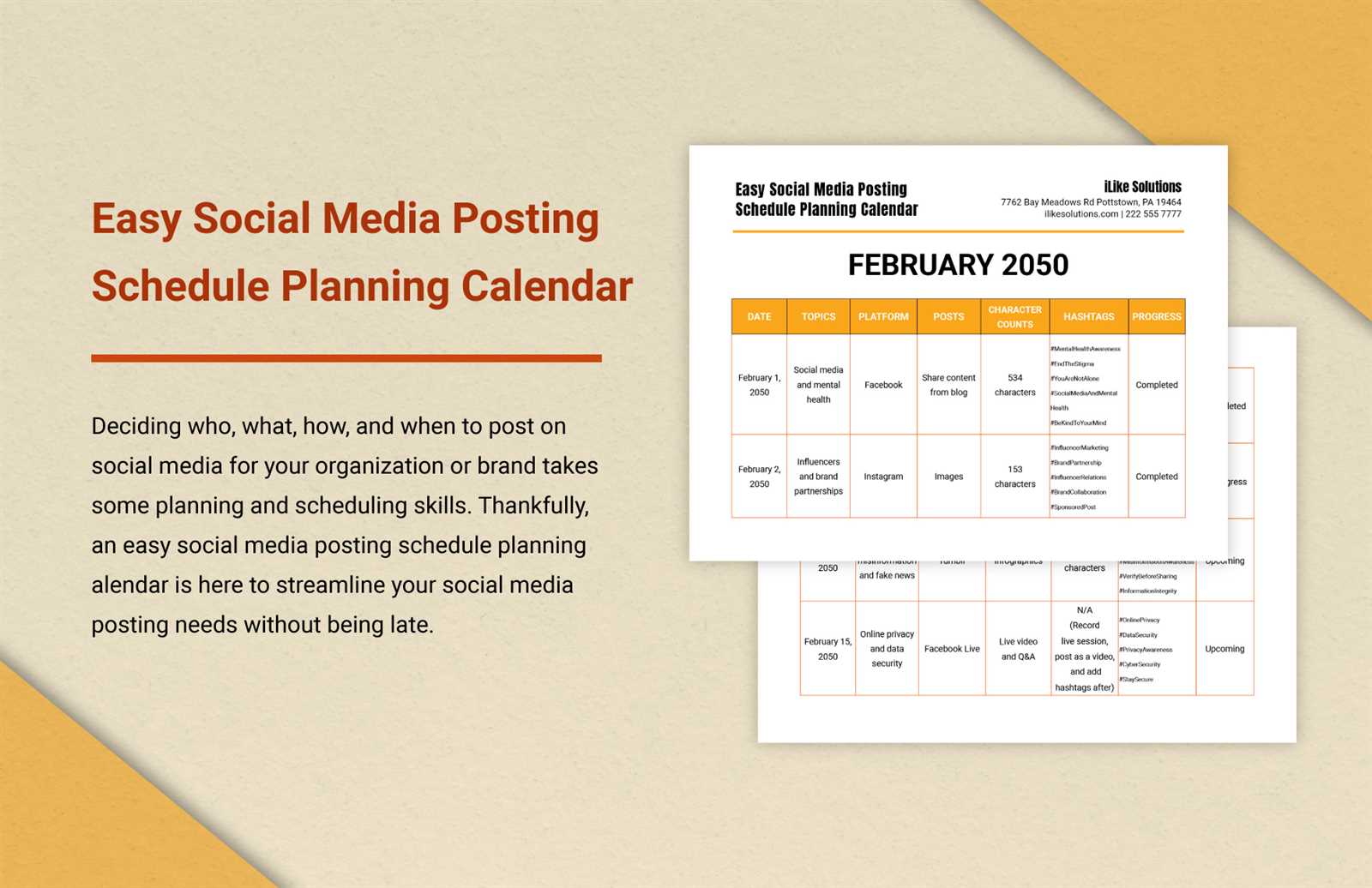 media planning calendar template