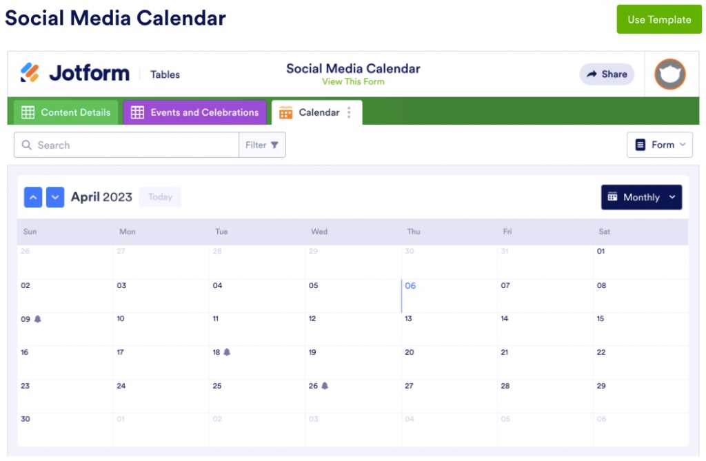 media planning calendar template