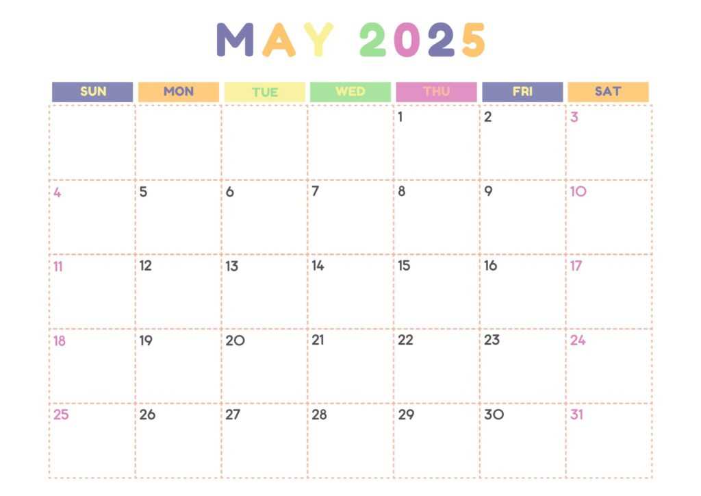 may calendar 2025 template