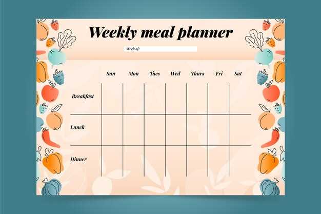 menu planner calendar template