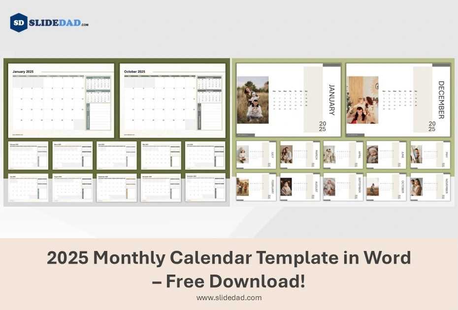 microsoft templates calendar 2025