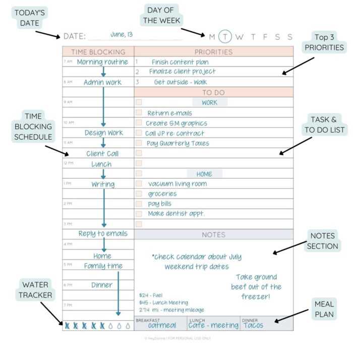 mileage calendar template