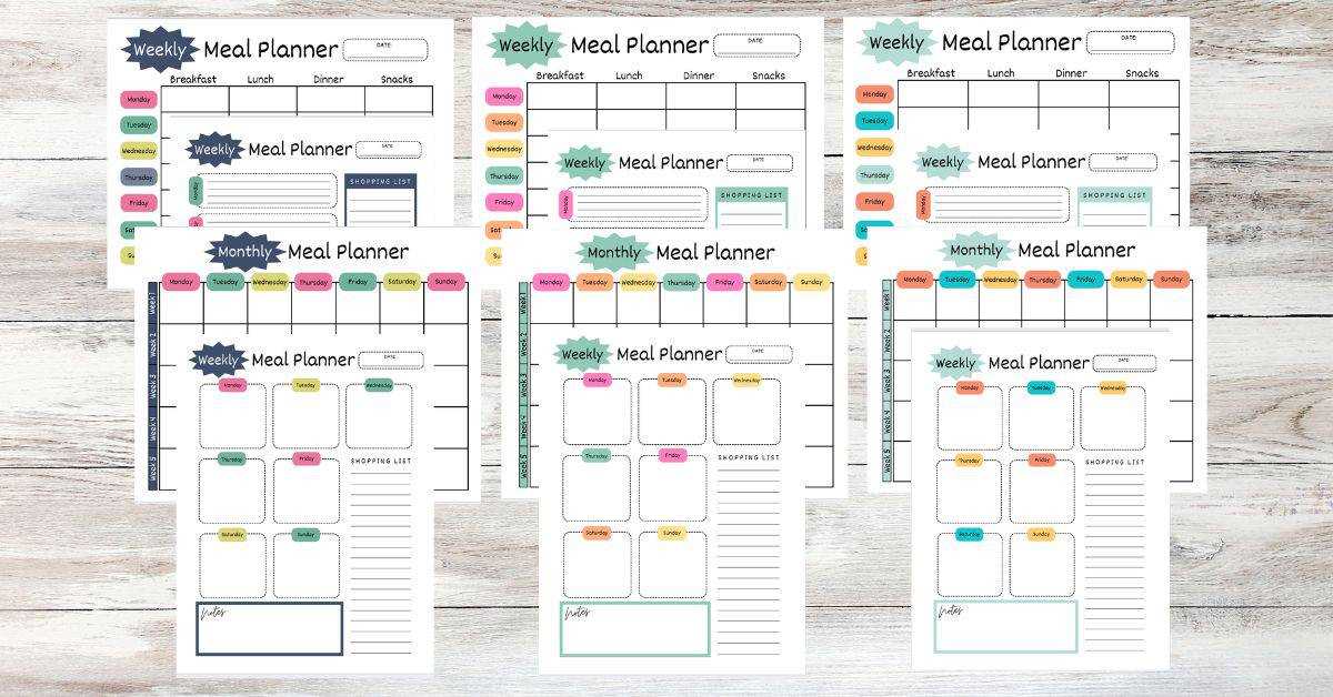 mini binder calendar template