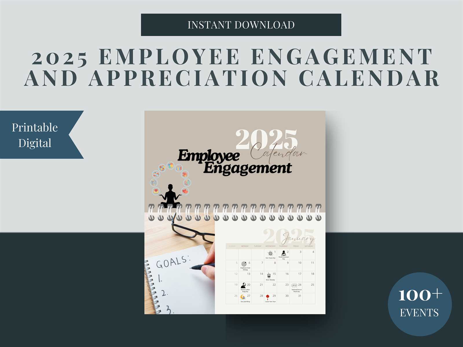 employee engagement calendar 2026 template