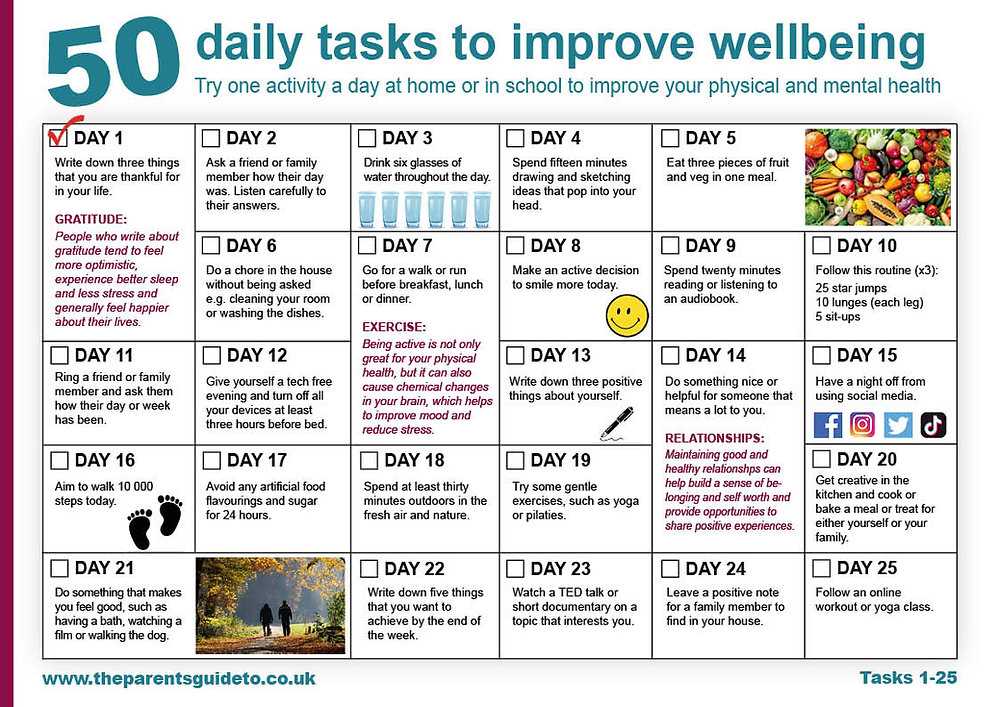 wellbeing calendar template