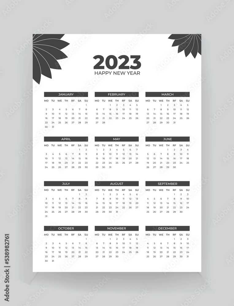 modern calendar template