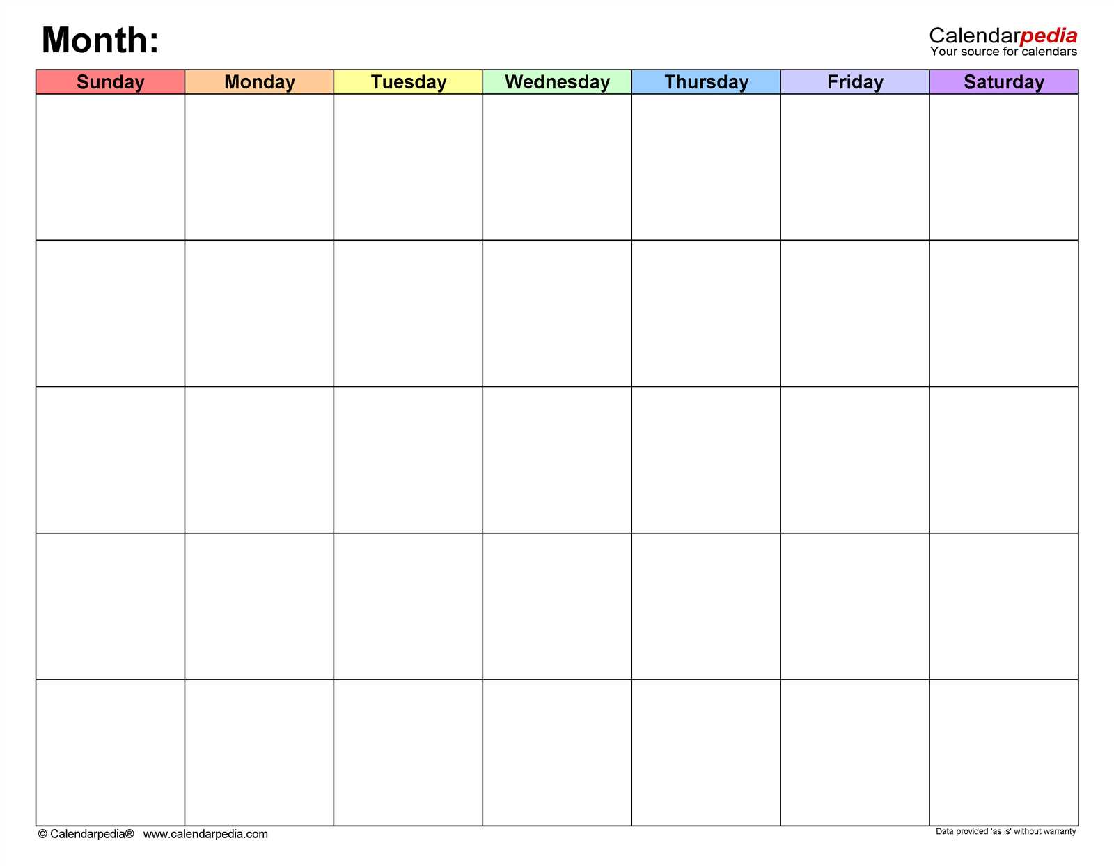 monthly agenda calendar template