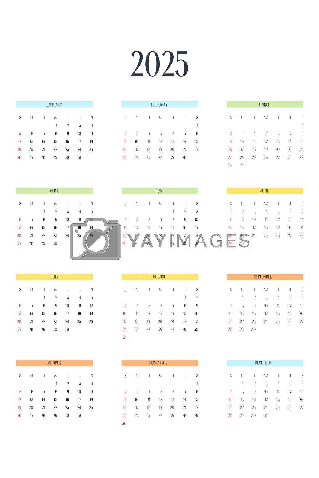 monthly appointment calendar template 2025