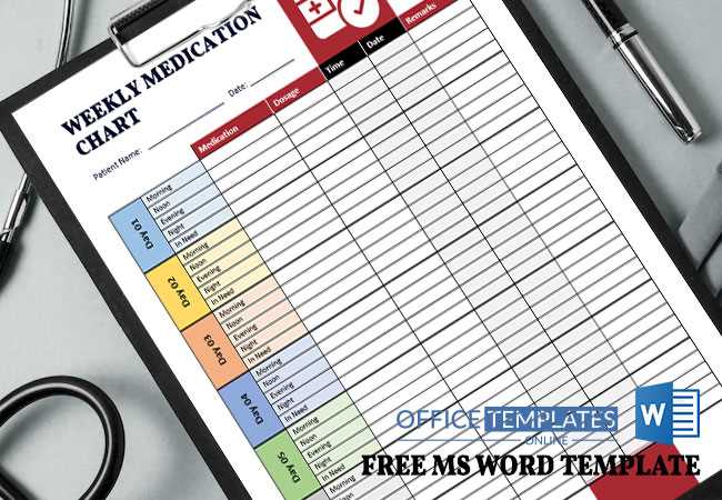 monthly medication calendar template