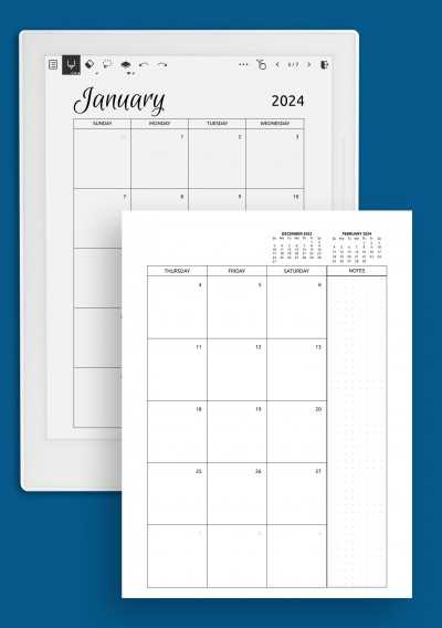 monthly photo calendar template