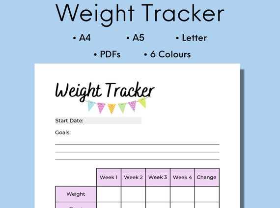 monthly weight loss calendar template