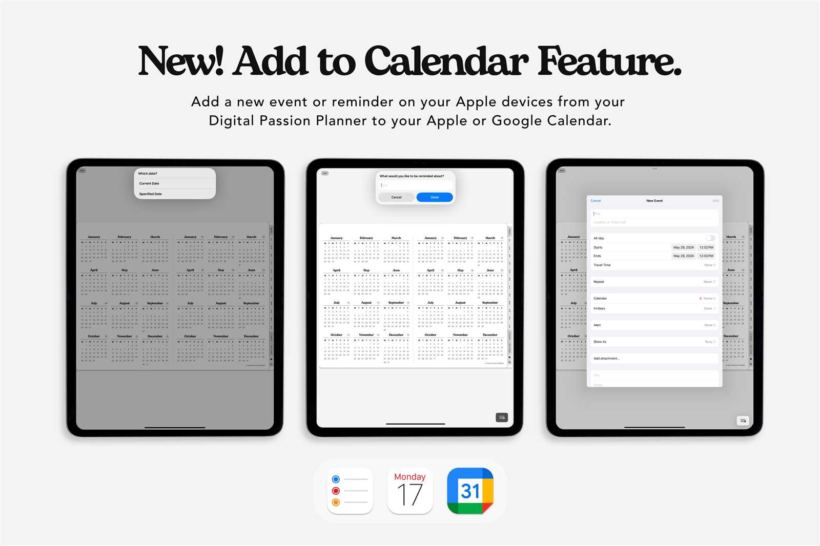 digital calendar template 2026