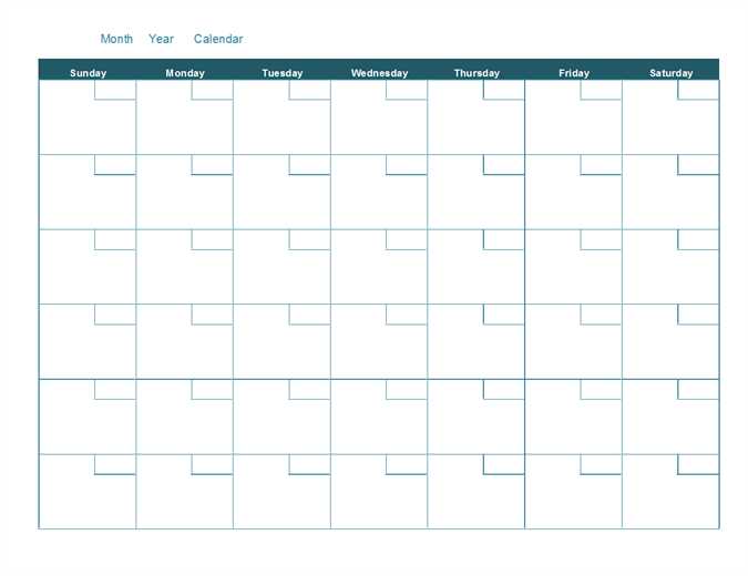 calendar xls template