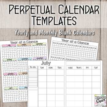 multi year calendar template