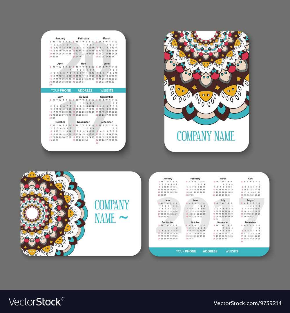 pocket size calendar template