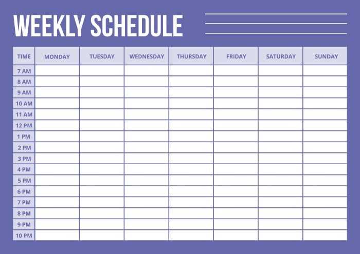 weekday calendar template