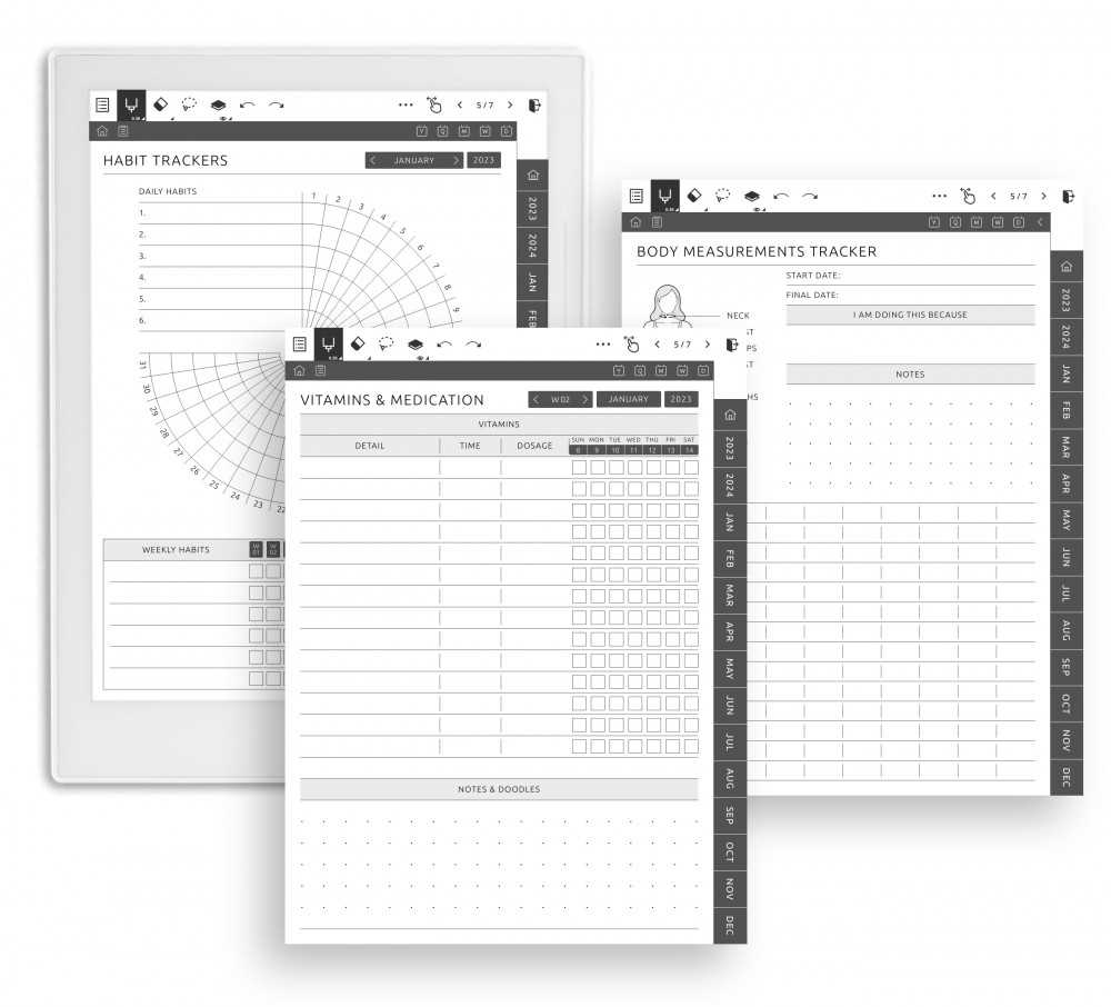 supernote calendar template