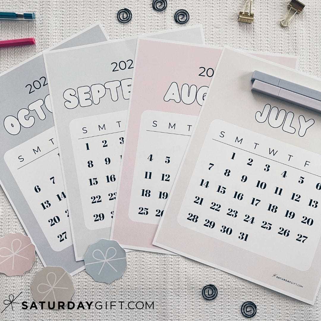 calendar template july august 2025