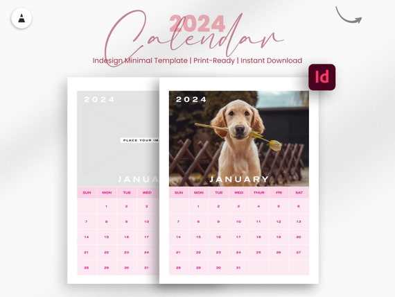 wall calendar template indesign