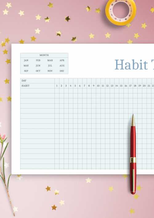 habit calendar template