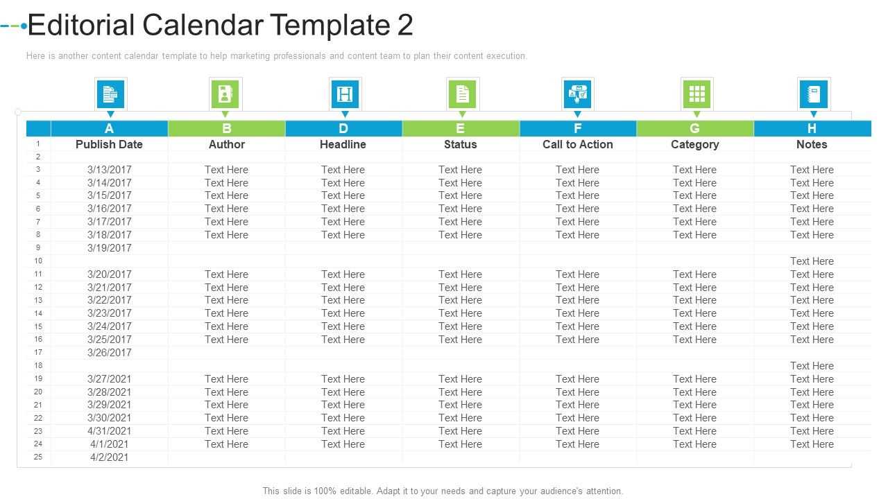 newsletter editorial calendar template