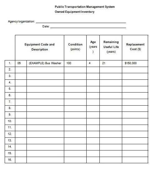 preventive maintenance calendar template