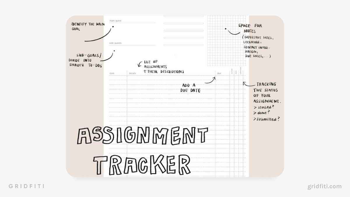 notability monthly calendar template free
