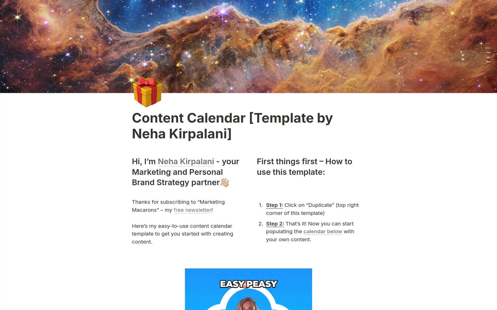 notion content calendar template free