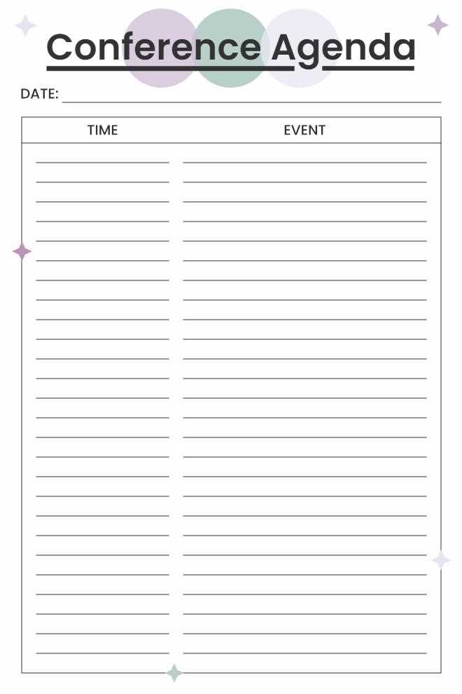 conference calendar template