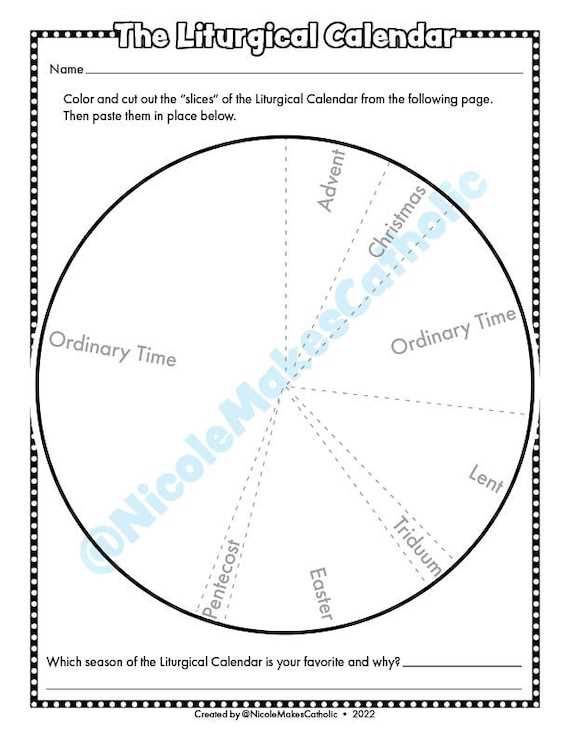 liturgical calendar wheel template