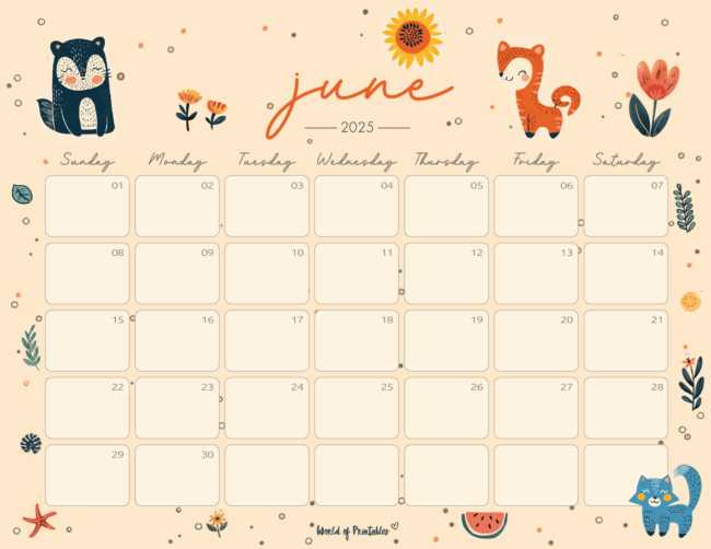 june calendar template 2026